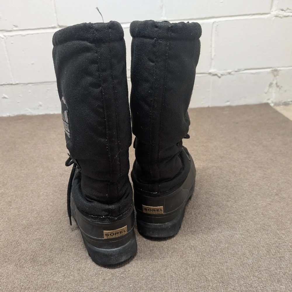 Sorel Kaufman Canada Black Winter Outdoor Snow Boots Women's Size 6